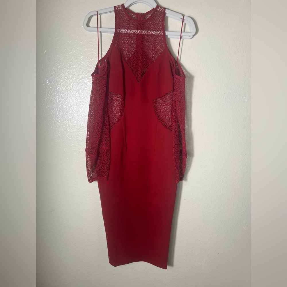 Nicholas Scarlet Lace midi Dress size 0
